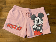 Disney Mickey Mouse Medium 7/9 NWT pink lounge sleep shorts pants graphic junior