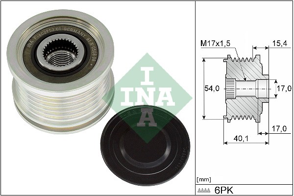 Generatorfreilauf FÜR CitroËN Jumper III Kasten - Schaeffler INA 535 0317 10-image