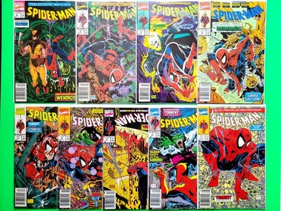 Lot Of 9 Spider-man #1-9 All Newsstand Variants (1990) McFarlane Spiderman