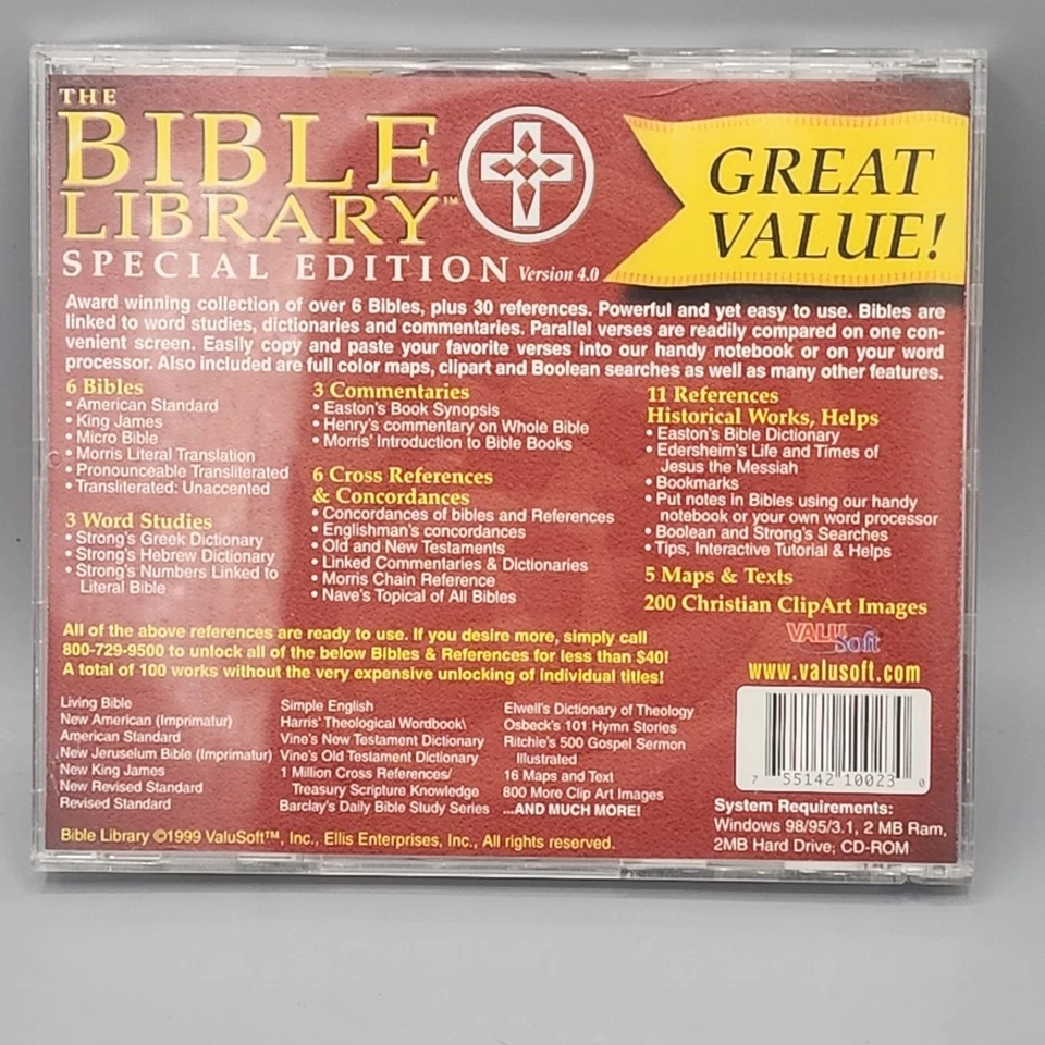 Bible Library Special Edition CD-ROM 36 Popular Bibles References 200 ClipArt - Image 3 of 4