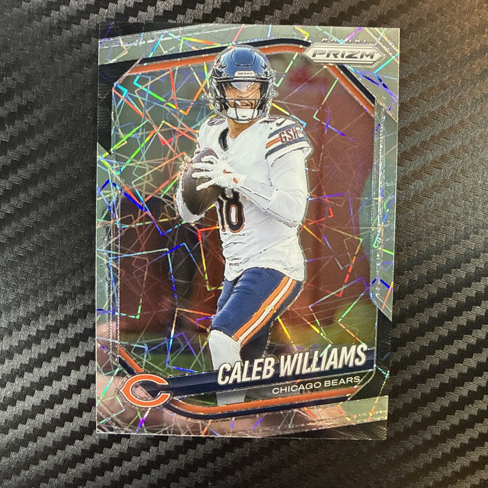 Panini 2025 Prizm Caleb Williams Lazer Prizm Football Card #124 Bears