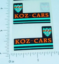 Tiny Tonka Koz Cars Original NOS Sticker Set Pair TK-182