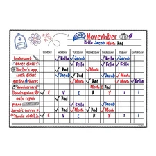Magnetic Dry Erase Board For Kids Chores Whiteboard Weekly Chore Chart 17X12''