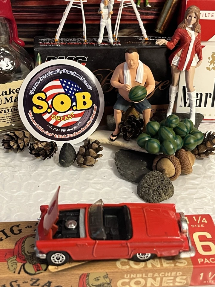 CORGI 1957 Ford Thunderbird Convertible Red Diecast USED EX Condition England - Image 2 of 4