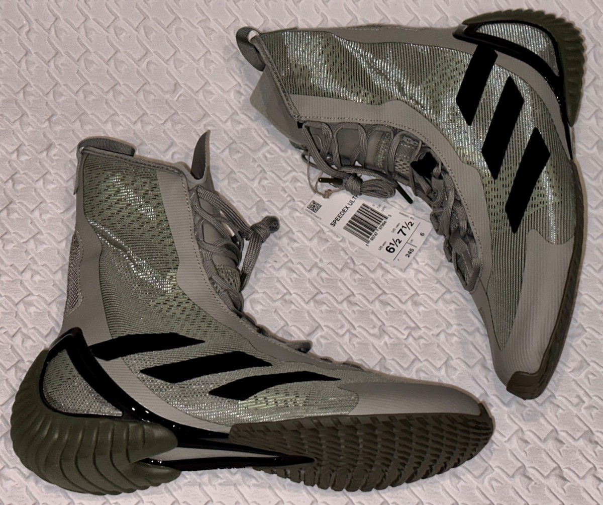 ADIDAS Speedex Ultra Grey Green Black Boxing Shoes Mens Youth Sz