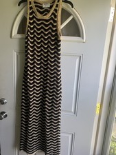 Old Navy Tank Dress M Striped 100% Cotton Knit Beachy Coastal Resort