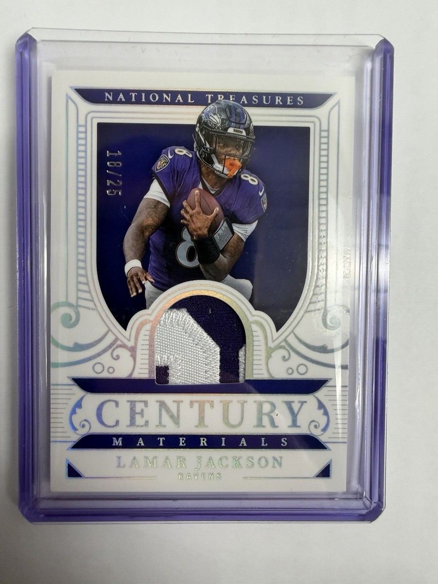 2025 National Treasures Lamar Jackson Patch /25 Baltimore Ravens