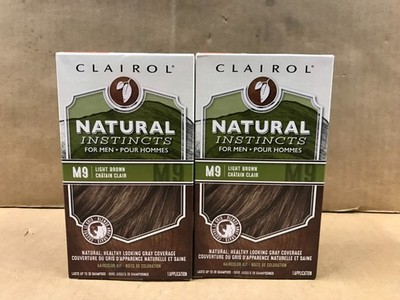 New Clairol Natural Instincts For Men - Light Brown M9 - Lot Of 2 Boxes