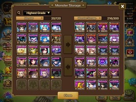 Summoners War 4LD - Lucifer, Maximilian, Nyx, Seimei, G1 +220 Swift, +174 vio