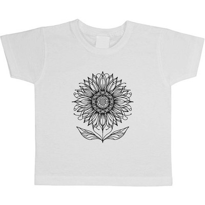 Kinder-/Kinder-T-Shirts Baumwolle ''Stylised Sunflower Doodle'' (TS054935)