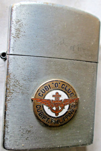 VINTAGE BRASS FLIP TOP CASE 5 BARREL 16 HOLE CUBI "O" CLUB CUBI PT. PHILIPPINES
