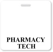 5 Pack - PHARMACY TECH  Horizontal Badge Buddies - Hospital Card ID Buddy