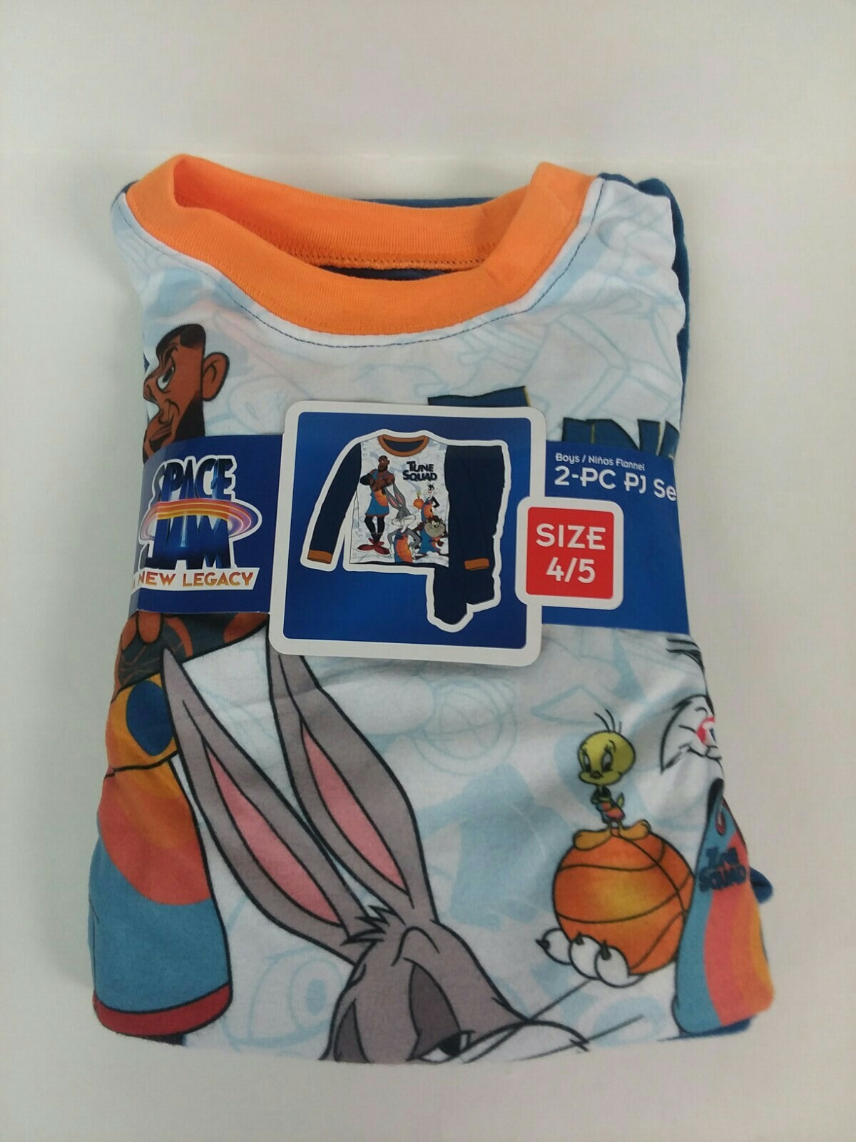 SPACE JAM LEGACY Lebron Kids PJs 2pc Set Long Sleeve Flannel Pajamas