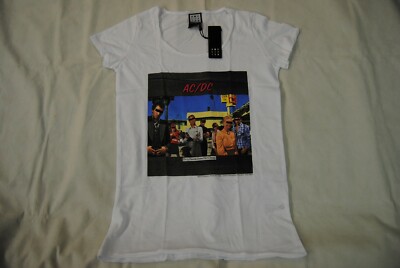 AC/DC DIRTY DEEDS DONE DIRT BILLIG VERSTÄRKT DAMEN-T-SHIRT NEU MIT ETIKETT OFFIZIELL 