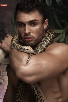[D177] Male Model Showing Off Body To Viewer Fine Art Hunky Physique