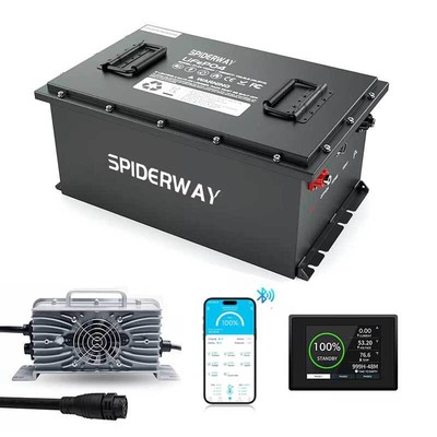 36V 105Ah Golf Cart Lithium LiFePO4 Battery 10Year Life Trolling Motor Marine EV
