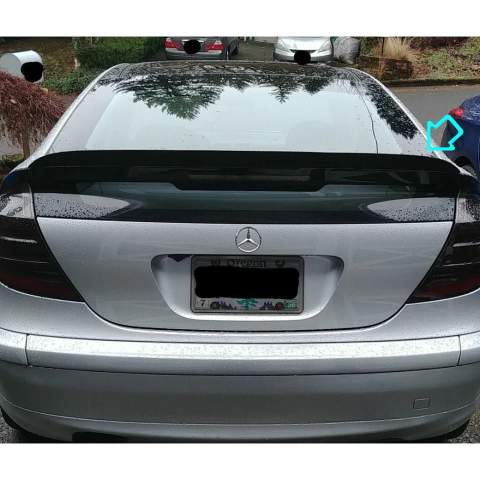 Alerón trasero plano negro 284F para Mercedes Benz clase C W203 cupé Foto 2 de 4
