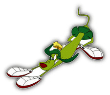 Marvin The Martian K9 Dog Cartoon Car Bumper Sticker Decal 5'' x 4''