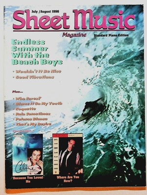 Sheet Music Magazine August 1996 Endless Summer Beach Boys Celine Dion 