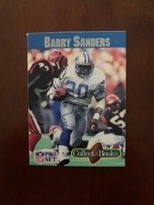 Barry Sanders NFL Pro Set 'Collect a Book' Card 1990