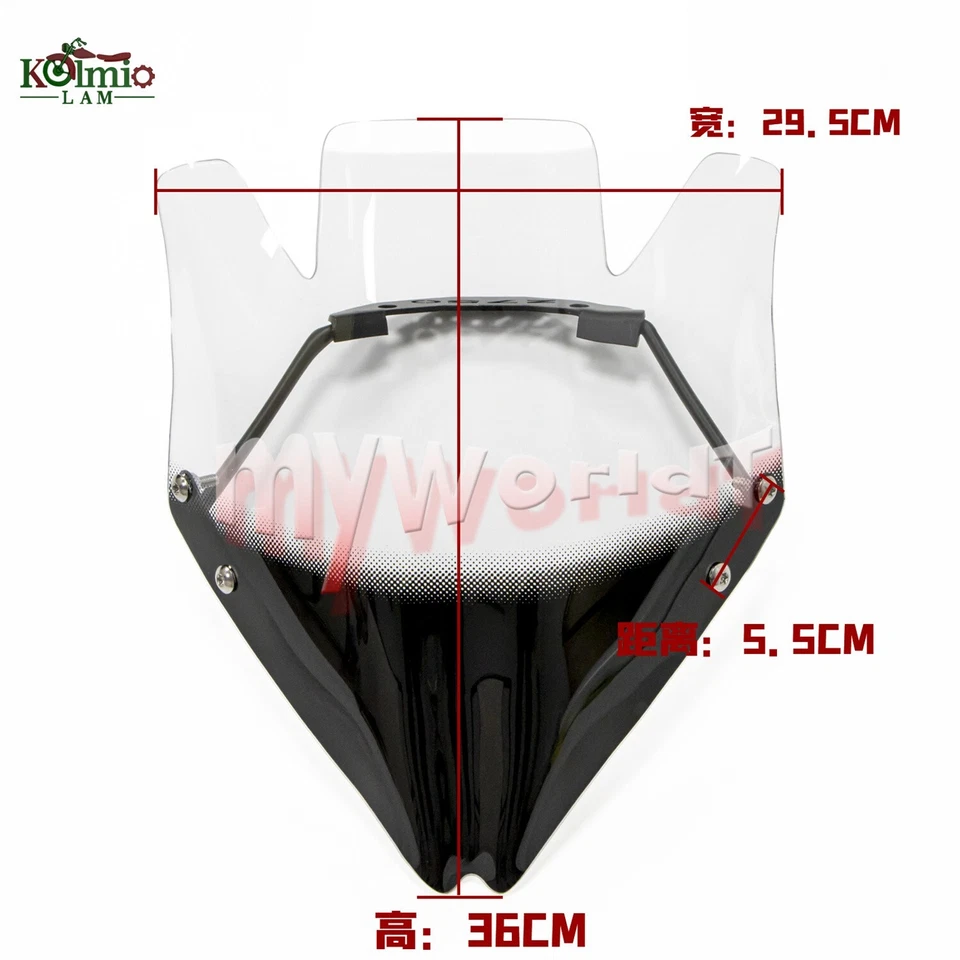 Clear Windscreen Windshield fit for KAWASAKI Z750 Z-750 ZR750L/M Polycarbonate - Image 2 of 4