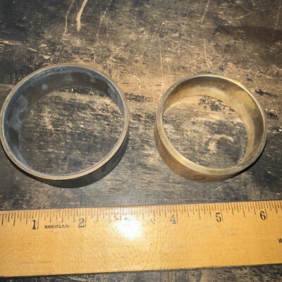 Print Blocks   2 Border Frames Round   Brass
