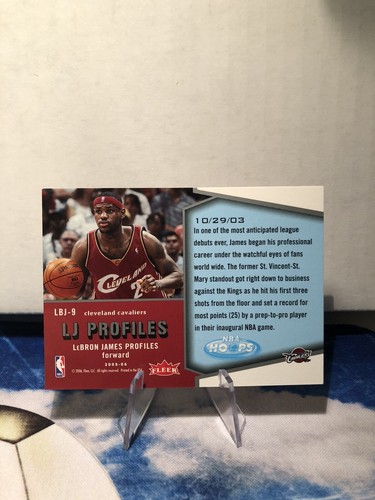 2005-06 Fleer NBA Hoops Lebron James LJ Profiles #LBJ-2 - Picture 2 of 2