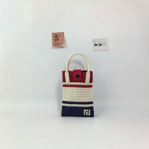 Polyester Shoulder Bag Mini Phone Bag Fashion Knit Handbag For Women - Picture 6 of 11