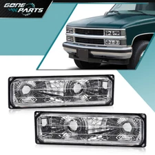 Fit For 1988-1998 Silverado Pickup Bumper Parking Lights Turn Signal Lamps Pair