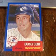 Bucky Dent 2016 Topps Archives Blue Border 1953 Design #33/199 Yankees