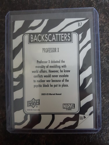 2022-23 Upper Deck Marvel Backscatters Professor X Card# B7 - Picture 2 of 2