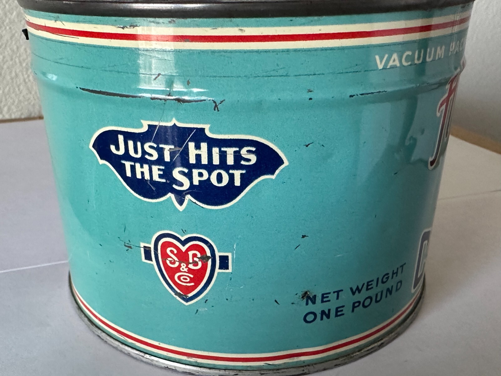 Rare 1930's 1940's Vintage Heart's Delight Coffee Can (Tin) Unopened