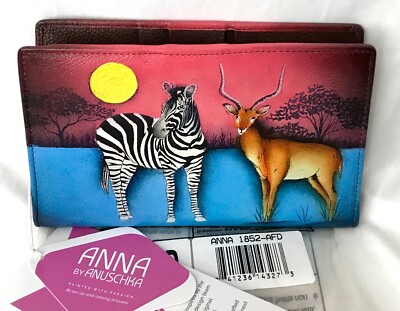 Anuschka Anna NWT Two Fold Wallet/Passport Holder-AFRICAN DUSK 1852-AFD