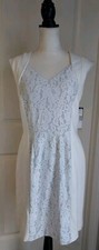 Tahari by Larry Levine dress sheath ivory, lace Size 8 NWT MSRP $169 *tiny spot*