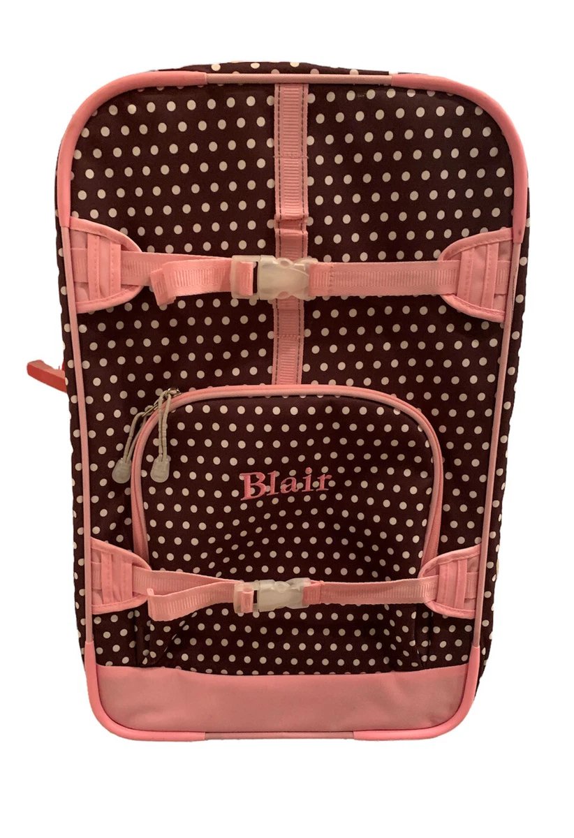 Pottery barn Kids Carry On Large Rolling Suitcase Polka Dot Pink
