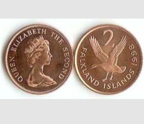 DEALER/JEWELRY LOT Falkland Islands Elizabeth II 1998 2 Pence UNC 1,000 Coins