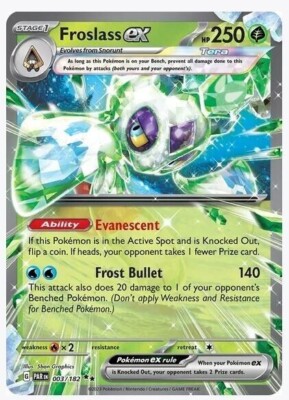 ロペス3 Pokemon - Froslass ex - 003/182 - Paradox Rift - Double Rare - NM