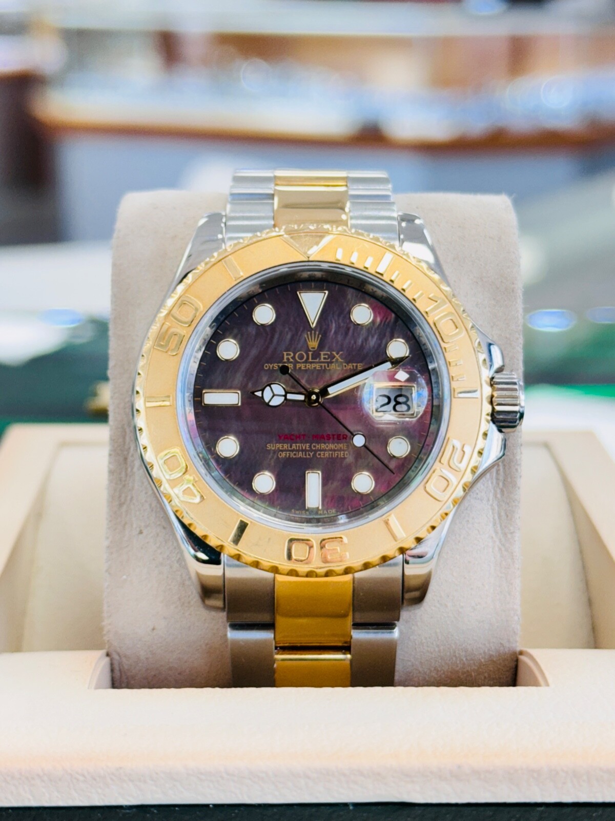 Rolex Yacht-Master 40mm 16623 FACTORY Tahitian Mother of Pearl Steel /Gold B/PPR - Image 5
