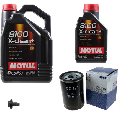 MAHLE Ölfilter 6 L Motul 5W-30 8100 X-clean+ für Mazda CX-9 3.7 AWD