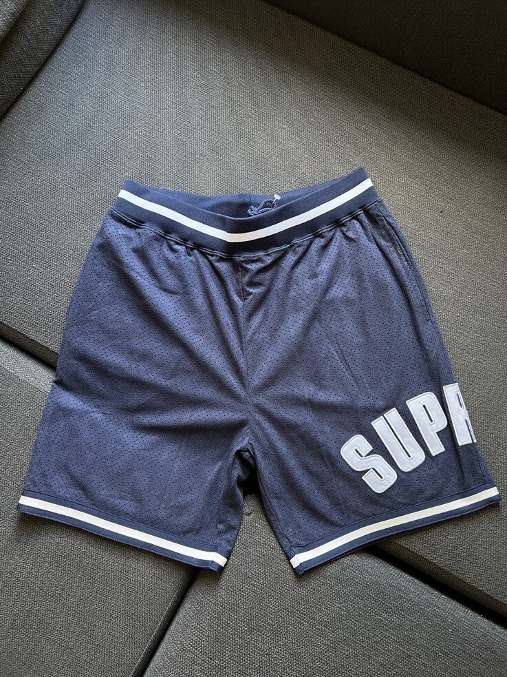 SUPREME ウルトラ スゥエードメッシュ ショーツ　ネイビー　M SUPREME ウルトラ スゥエードメッシュ ショーツ ネイビー M Ultrasuede