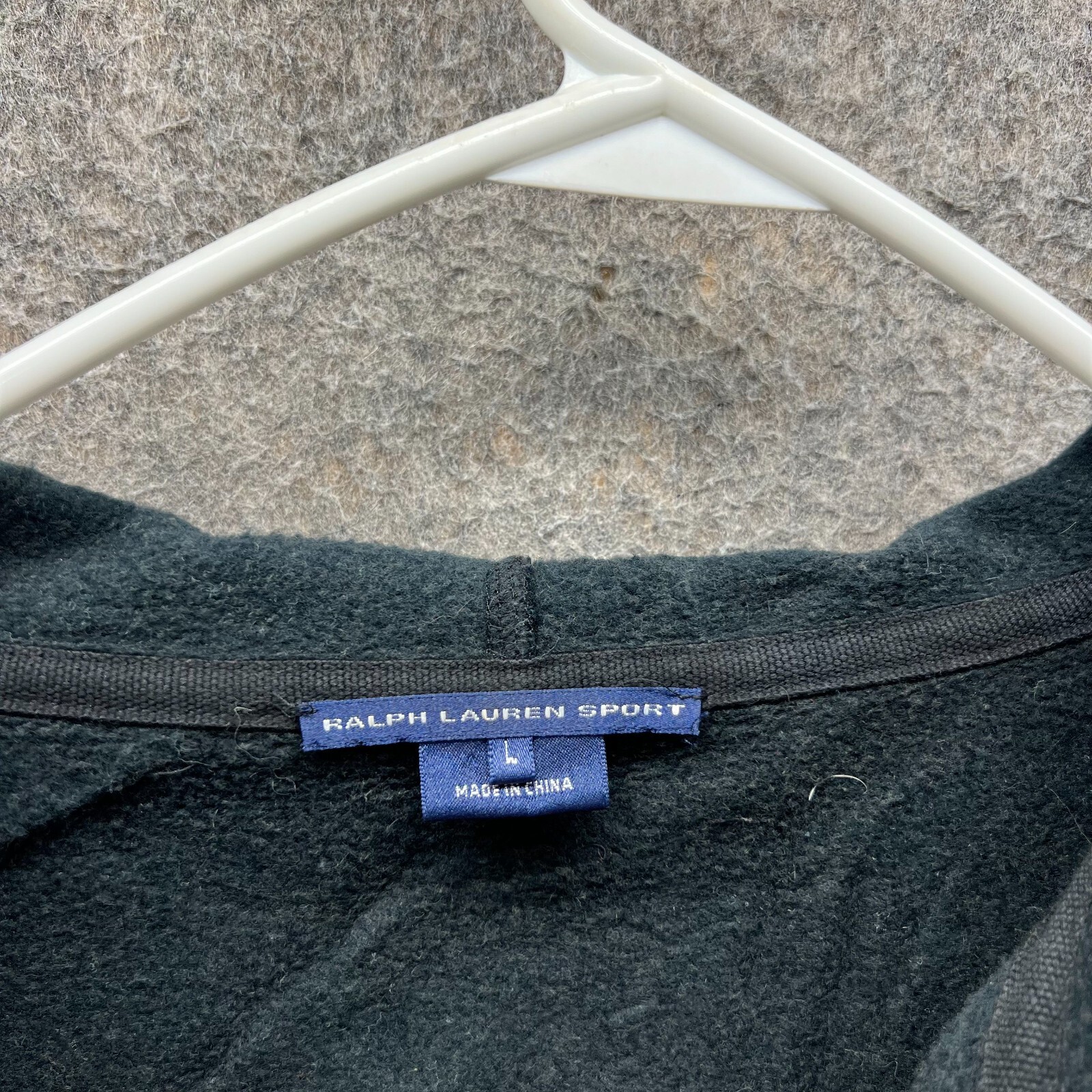 Polo Ralph Lauren felpa con cappuccio donna grande nera full zip maglione pony giacca cotone