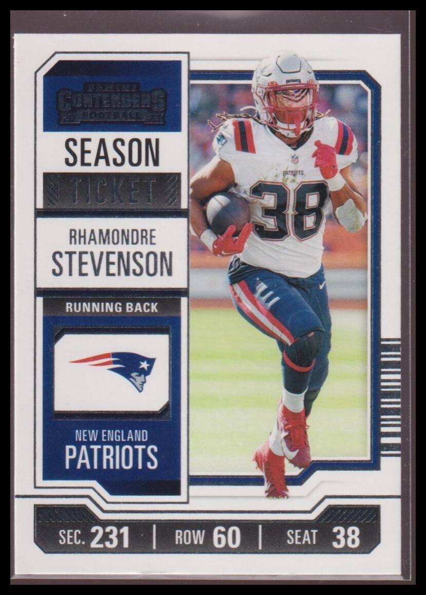 2023 Panini Contenders #71 Rhamondre Stevenson Season Ticket