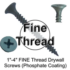 Gray Phosphate Fine Thread Drywall Screws