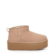 Official UGG Womens Classic Ultra Mini Platform Boot Sand - Brand New