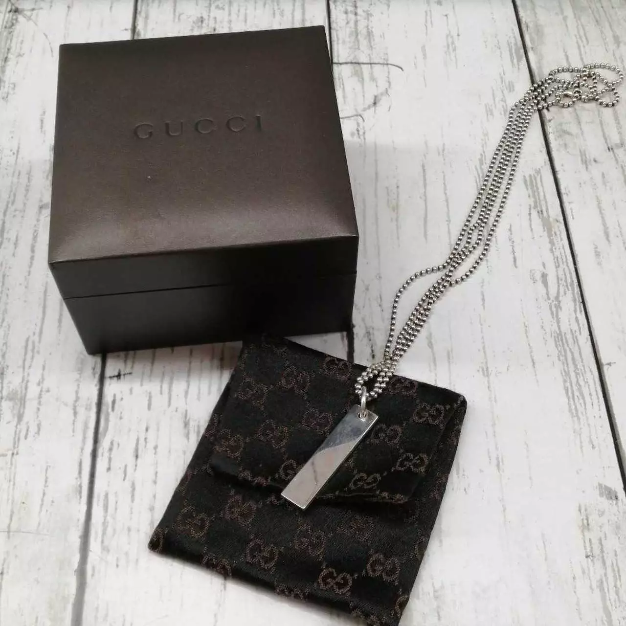 Collier chaîne Gucci taille 24,0 cm W bijoux pour hommes en argent sterling fabriqués en Italie