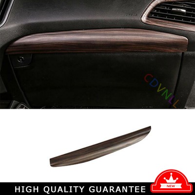 Fit For Ford Edge 2015-2021 Wood Grain Central Console Dashboard Strip Trim 1PCS
