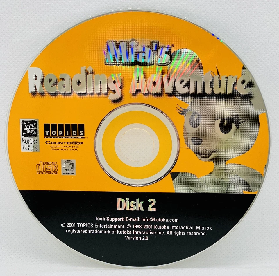 Mia’s Reading Adventure Disco 1 y 2 PC Juego Aprendizaje Interactivo Win/Mac CD-ROM Foto 4 de 4