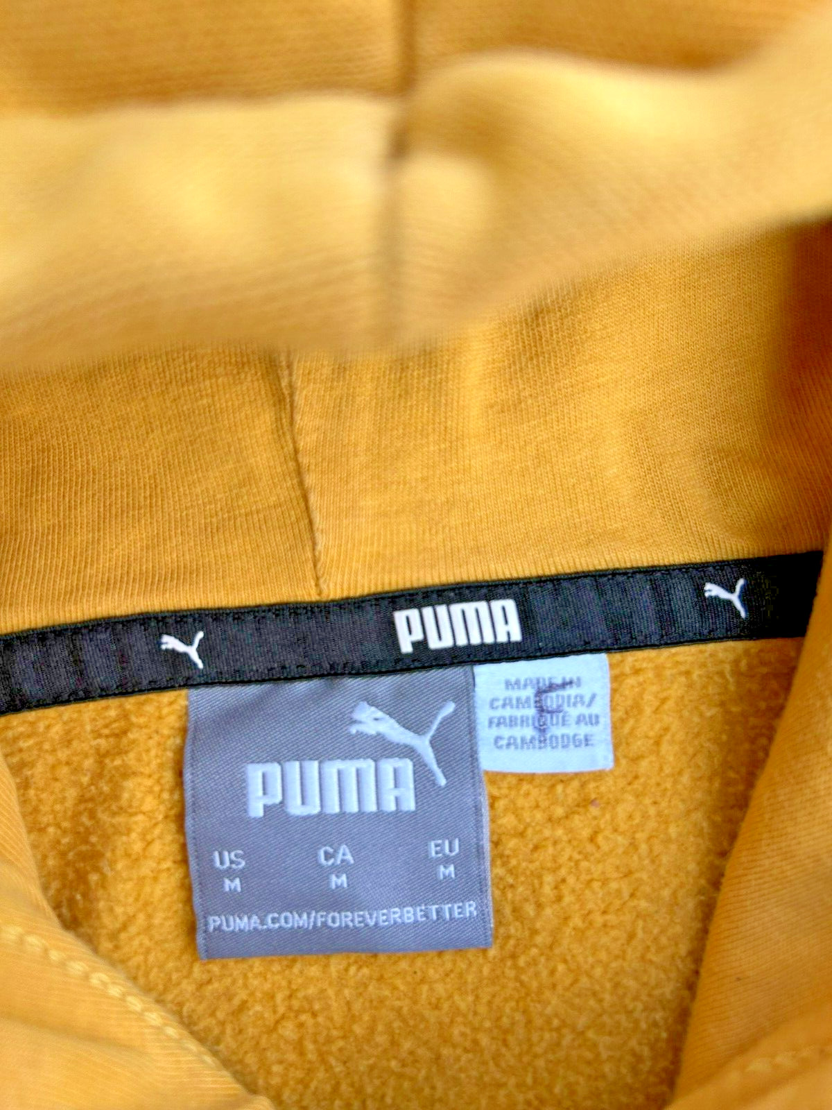 Puma Custom Reworked Upcycle Patchwork Mustard Ho… - image 5