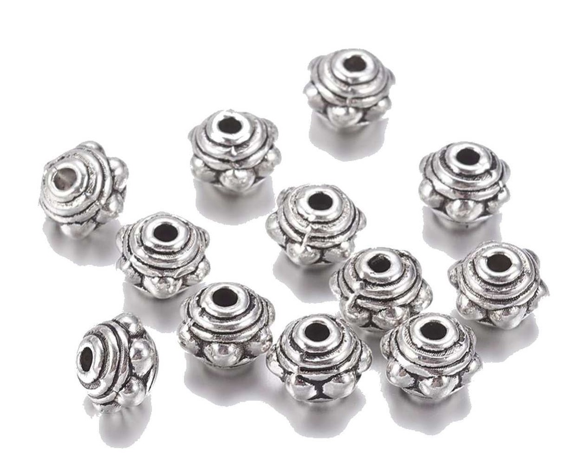 Lot De 50 Perles D'espacement En Acier Inoxydable 304 Argenté - 3x2 Mm