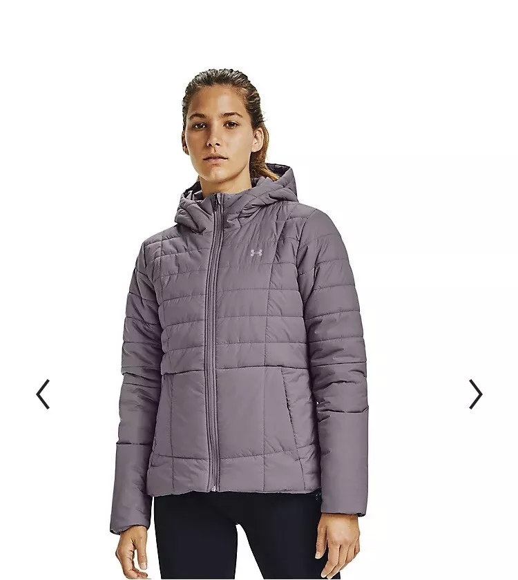 Under Armour Womens Insulated Hooded Down Jacket. Purple. Size M. New